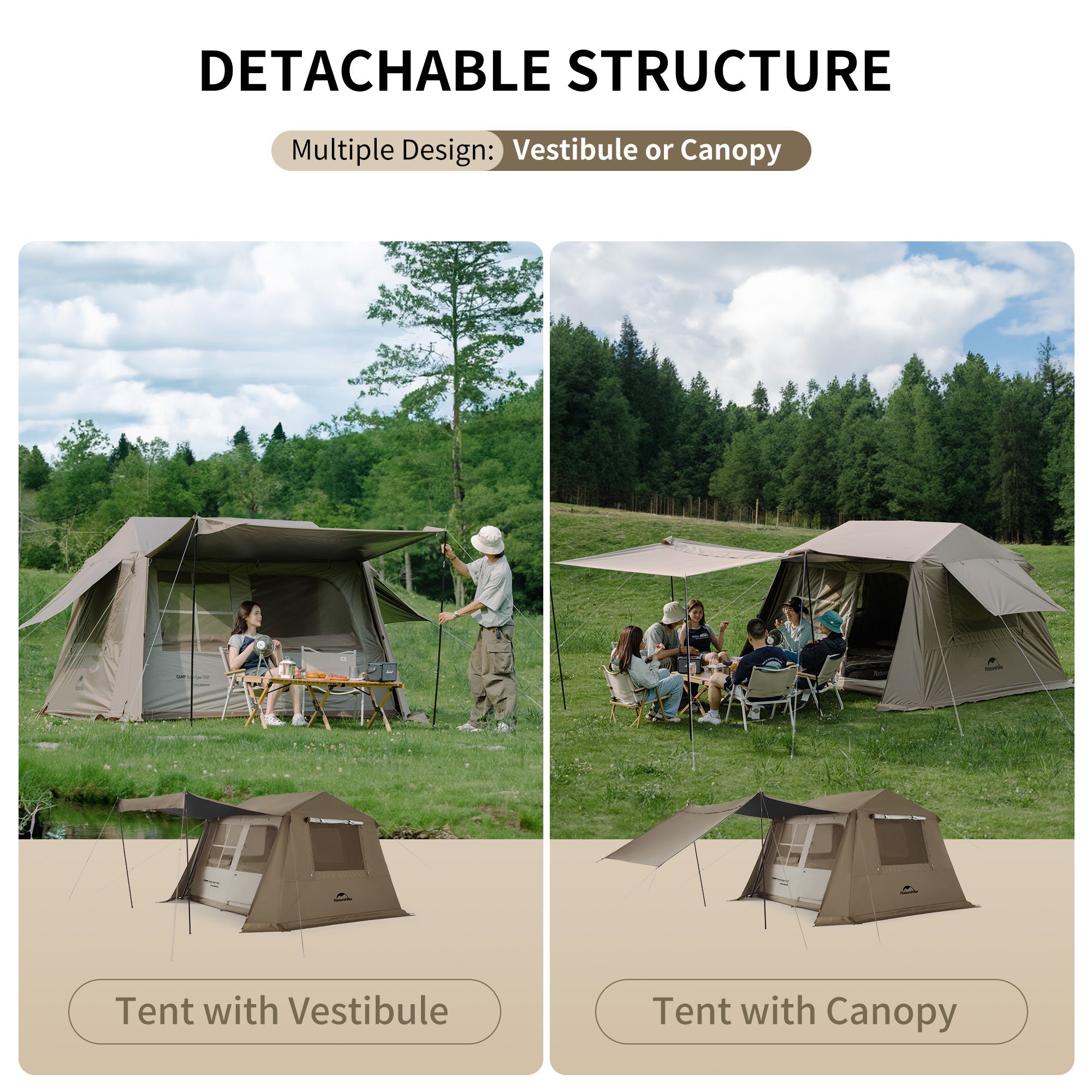 Naturehike Village 6.0 Gen 2 Quick Open Tent Brown (2026)