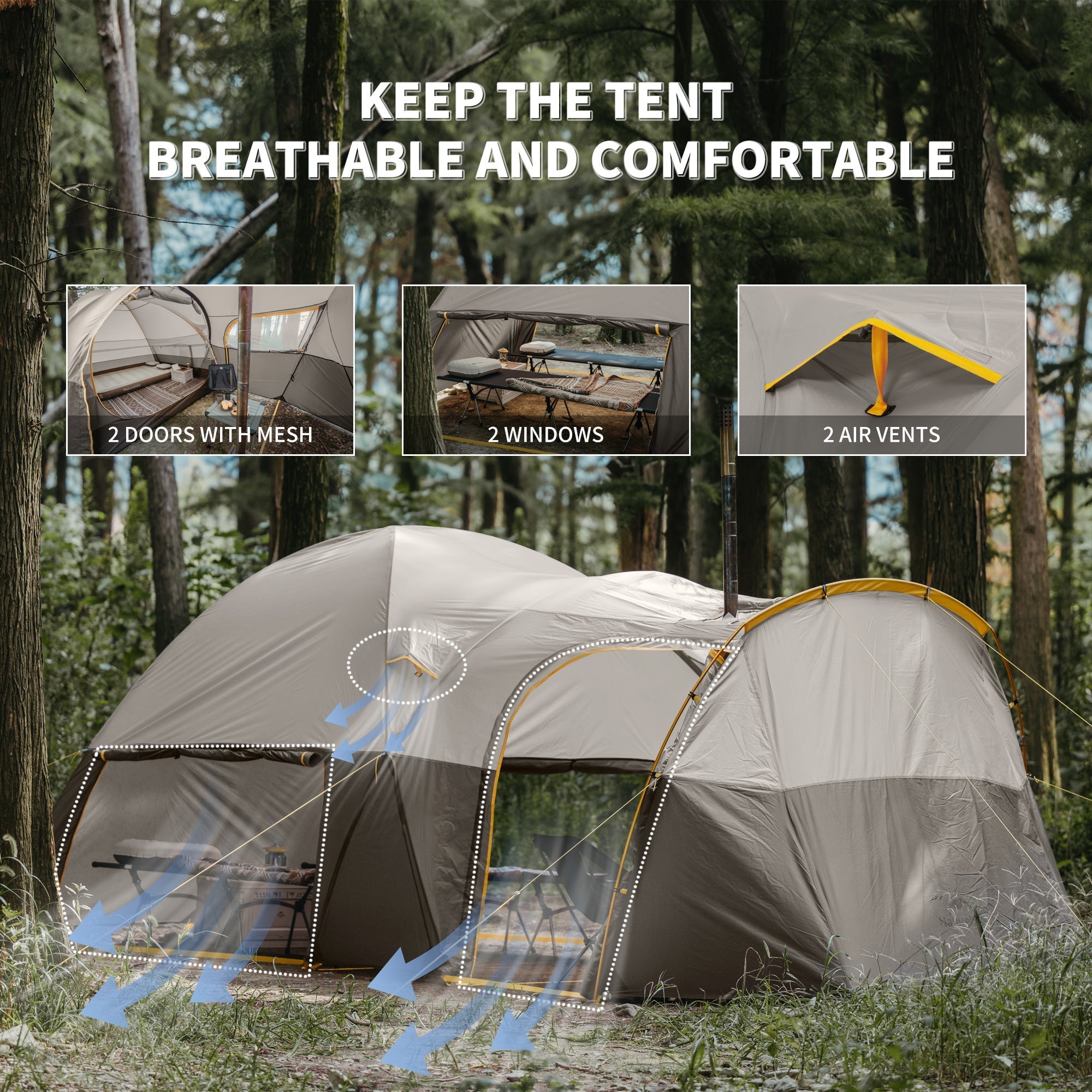 Naturehike Kota 6 Tent Light Brownish Gray (2026)
