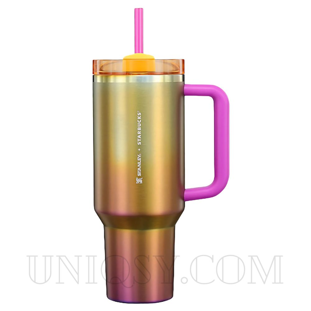 Stanley 40 OZ Tumbler Cup with Handle and Straw - Stainless Steel 1.1L