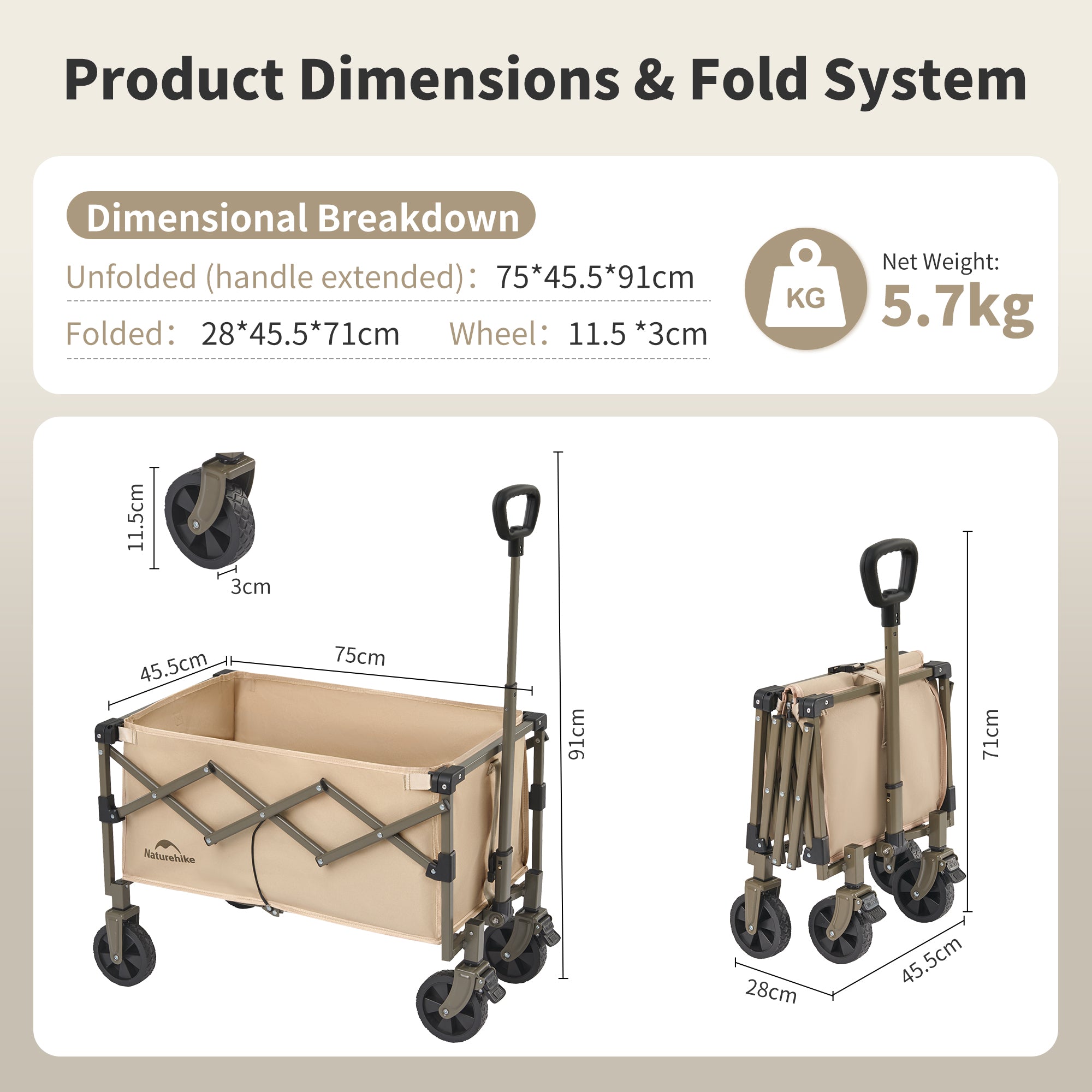 Lightweight Folding Camping Wagon