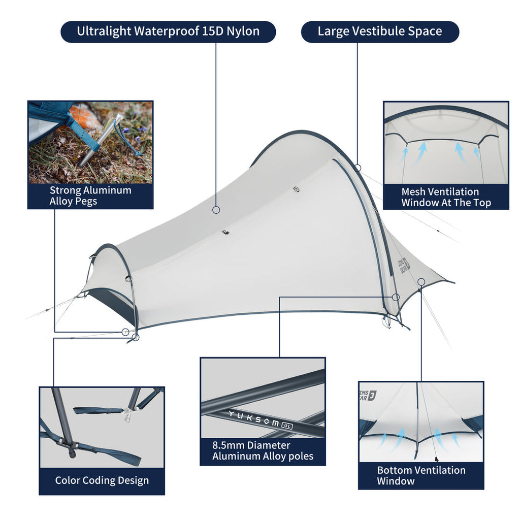 DABAN™ 1-Person Ultralight 4-Season Tunnel Tent