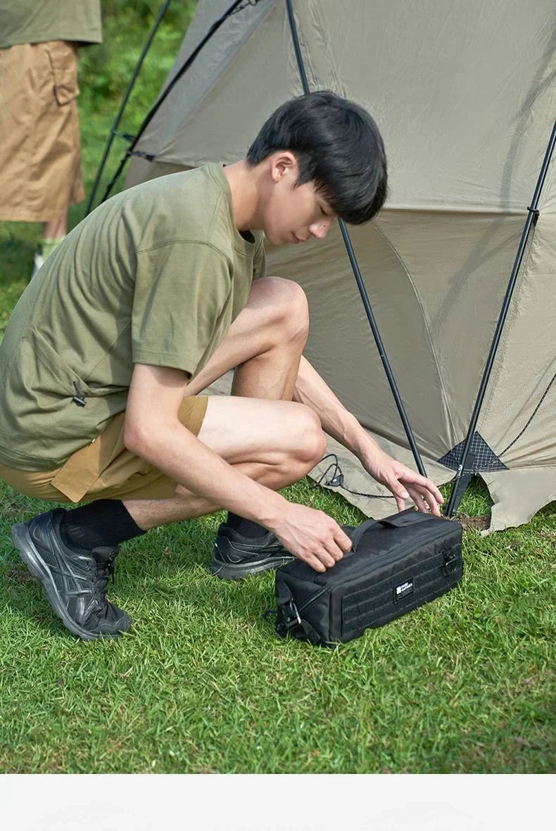 MOBI GARDEN Ground Nail Storage Bag Portable Multi-function 5L Large Space One Second Switch Four Layer Camping Outdoor Partition Box Wear-resistant