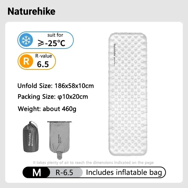 Naturehike R6.5 Air Mattress Ultralight Camping Sleeping Pad