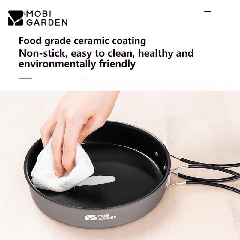 MOBI GARDEN 8-Inch Non-Stick Camping Frying Pan