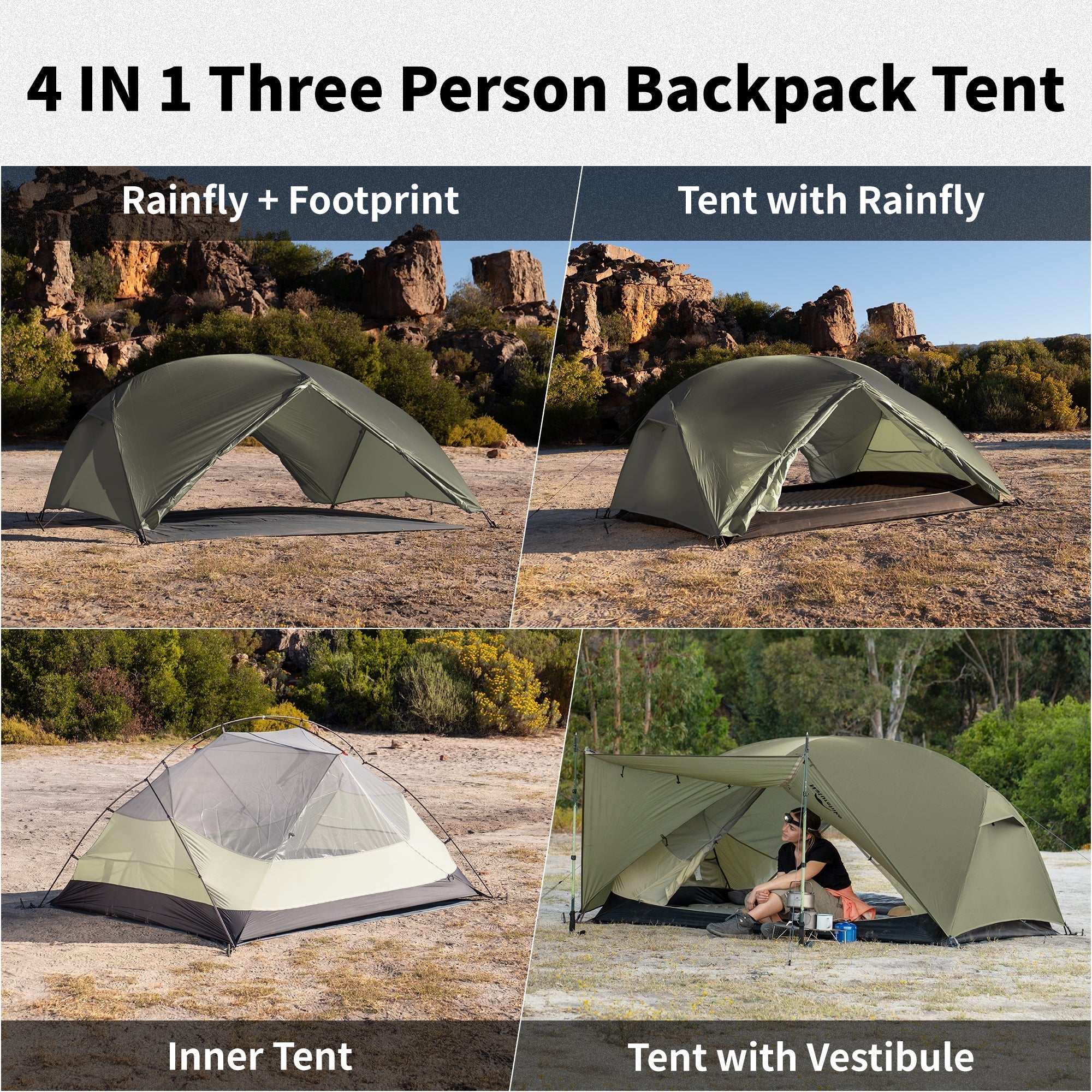 Mongar™ Pro 3-Person Ultralight Backpacking Tent